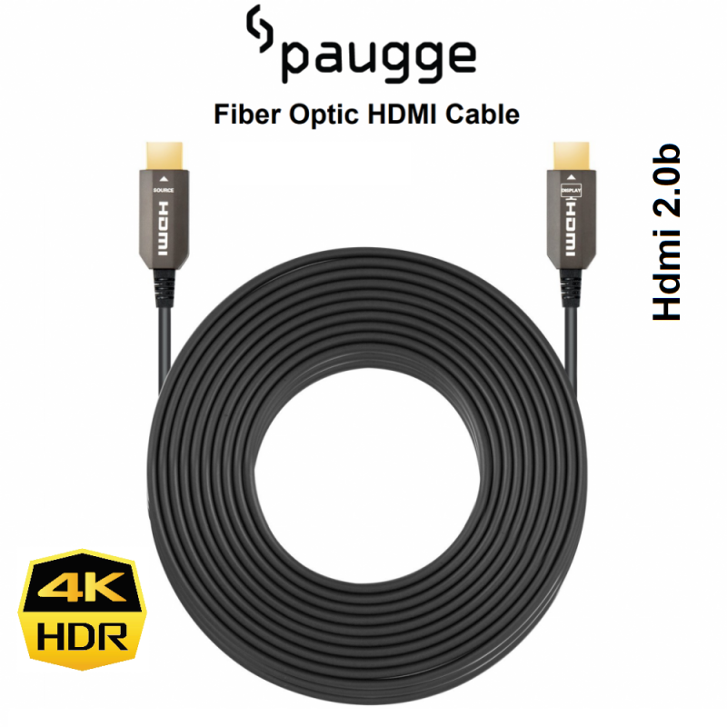 Paugge Hdmi 2.0b AOC Active Optical Fiber HDMI Kablo - 30 Metre