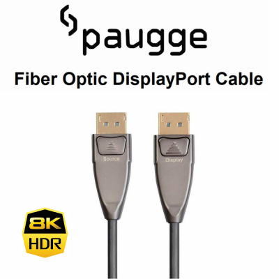 Paugge DP 1.4 AOC Active Optical 50 Metre Fiber Displayport Kablo