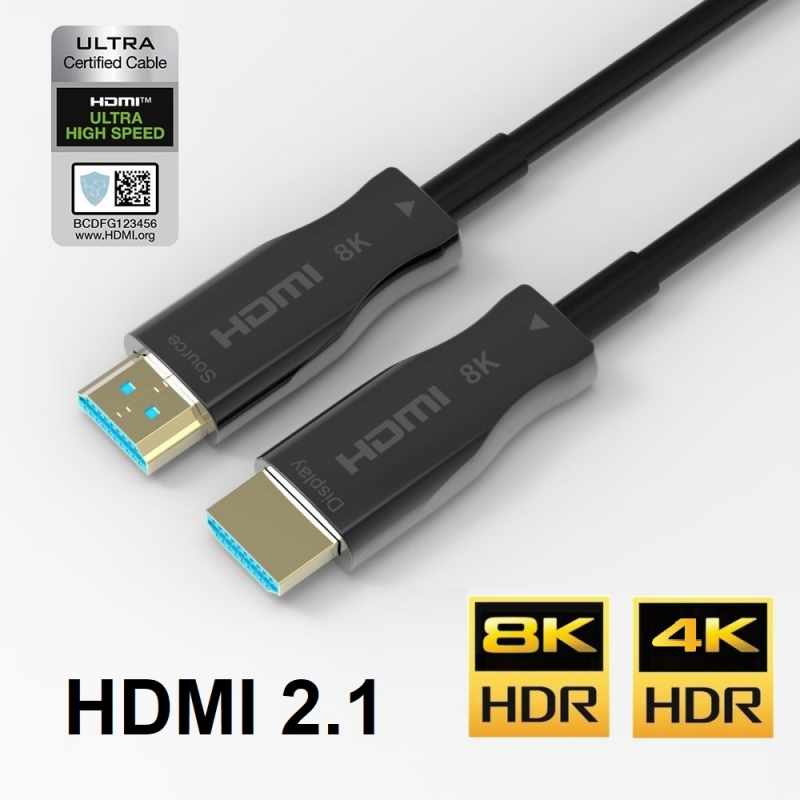 Paugge Ultra Sertifikalı Hdmi 2.1b , 2.0b AOC Active Optical Fiber HDMI Kablo - 10 Metre