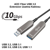 Paugge USB 3.0 AOC Fiber Extension Uzatma Kablosu - 20m