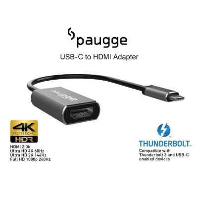 Paugge 4K 60Hz HDR USB C to HDMI Adaptör