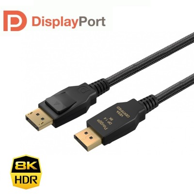 Paugge VESA Sertifikalı Displayport 1.4 Kablo - 2 Metre