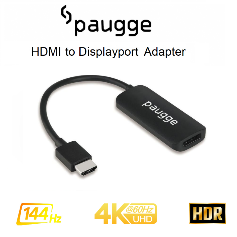 Paugge 4K 60Hz, 2K 144Hz , Full HD 144Hz Hdmi to Displayport Adaptör
