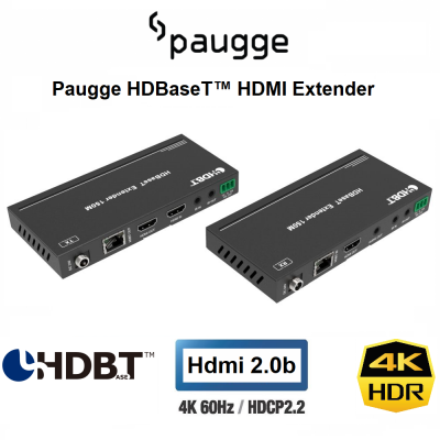 Paugge HDBaseT™ HDMI Extender 120m - Hdmi 2.0b 4K60Hz HDR
