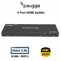 Paugge 4 Port HDMI Splitter - (Hdmi 2.0b 4K60Hz HDR, Optic Ses Çıkış)