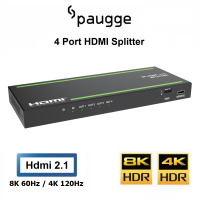 Paugge 4 Port HDMI Splitter - (Hdmi 2.1 - 8K60Hz - 4K60Hz - HDR - Optic Ses Çıkış)