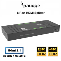 Paugge 8 Port HDMI Splitter - (Hdmi 2.1 - 8K60Hz - 4K60Hz - HDR - Optic Ses Çıkış)
