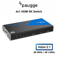 Paugge 4x1 8K HDMI Switcher - 48Gbps Hdmi 2.1 8K60Hz 4K120Hz