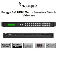 Paugge 8×8 HDMI Matrix Seamless Switch with Video Wall - Hdmi 2.0 4K60Hz EDID WEB GUI